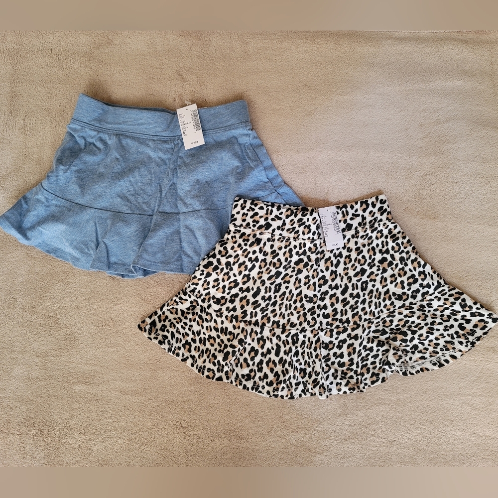 The Children's Place Girl Blue Skirt with attached Shorts Size S(5-6) NWT